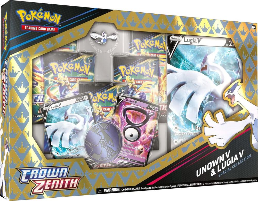 Urbanglide Unown V & Lugia V Pokémon Crown Zenith Special Collection Box – Official Pokémon TCG Product