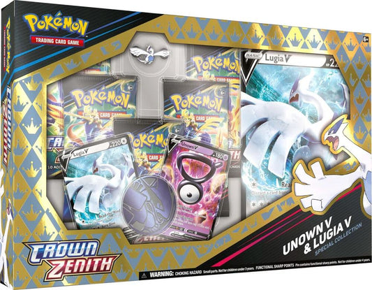 Urbanglide Unown V & Lugia V Pokémon Crown Zenith Special Collection Box – Official Pokémon TCG Product