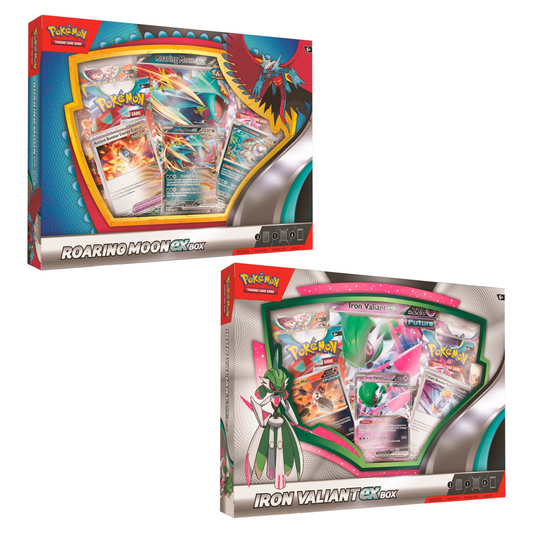 Urbanglide Pokémon Roaring Moon/Iron Valiant EX 6 Box Case – Official Pokémon TCG Product